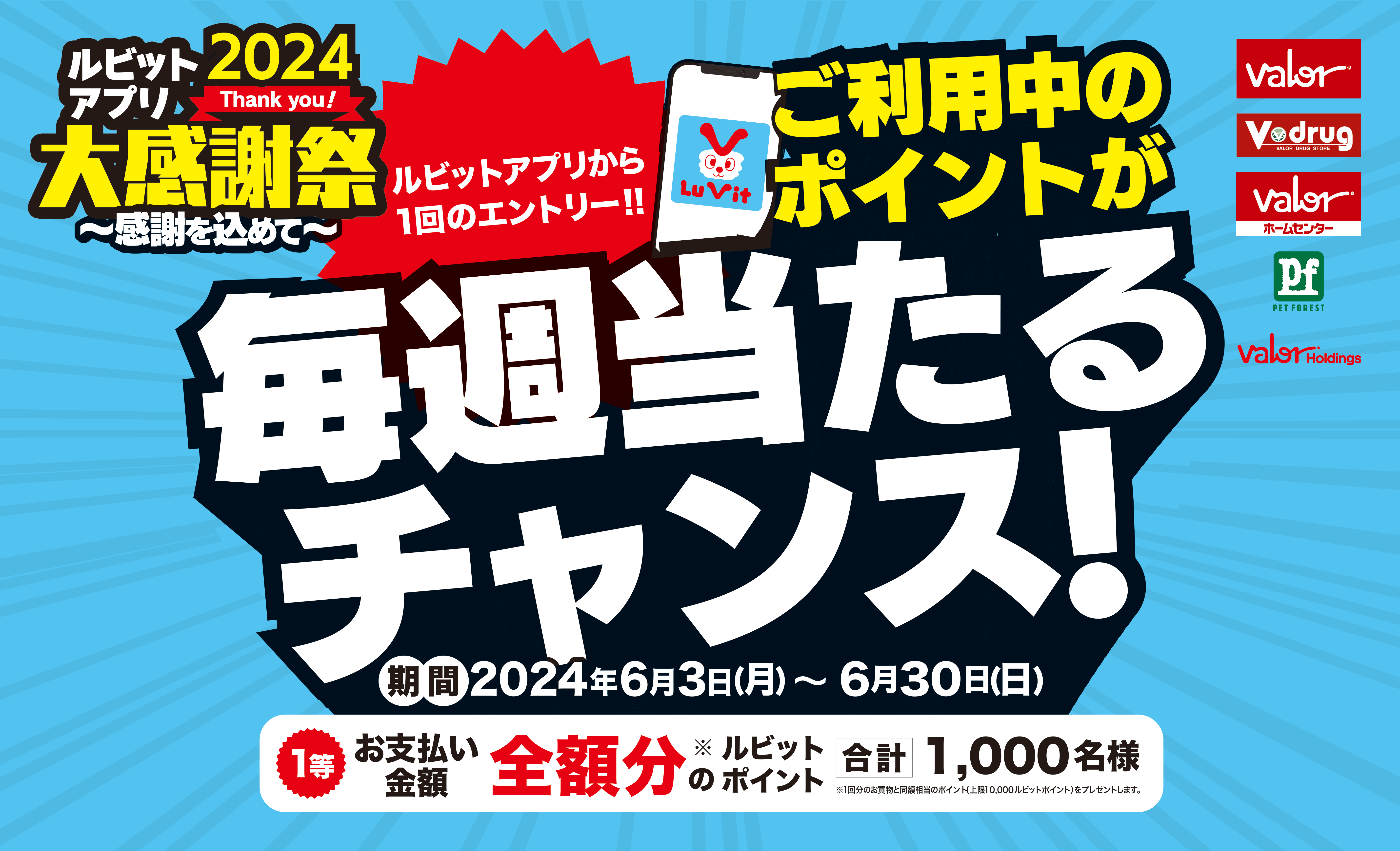 ルビットアプリ大感謝祭2024 | バローグループカード・Lu Vitカード